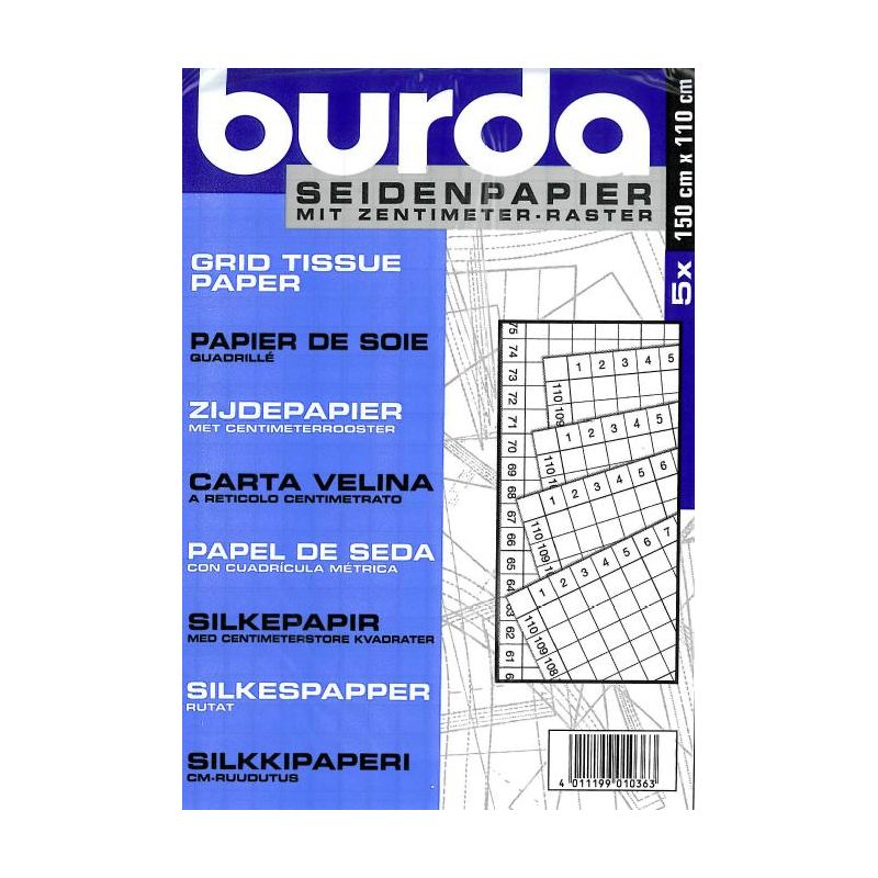 Papier de soie quadrillé Burda (pour recopier les patrons)