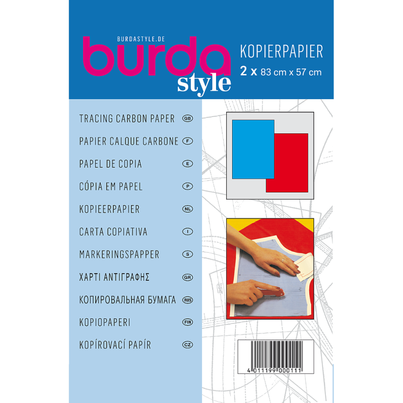 Papier Carbone Burda Rouge et bleu