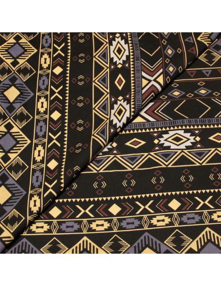 Twill 100% viscose - Motif aztèque