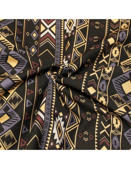 Twill 100% viscose - Motif aztèque