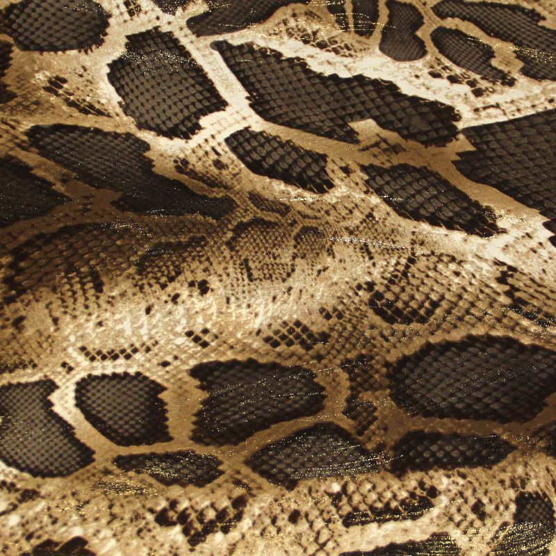 Javanaise imprimée - Python détail coup de pinceau doré