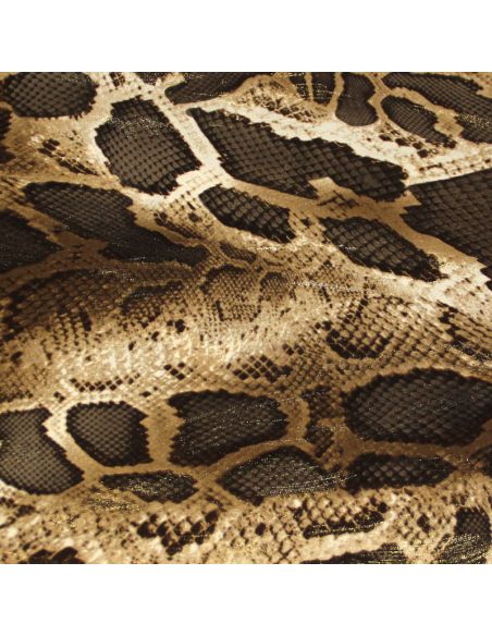 Javanaise imprimée - Python détail coup de pinceau doré