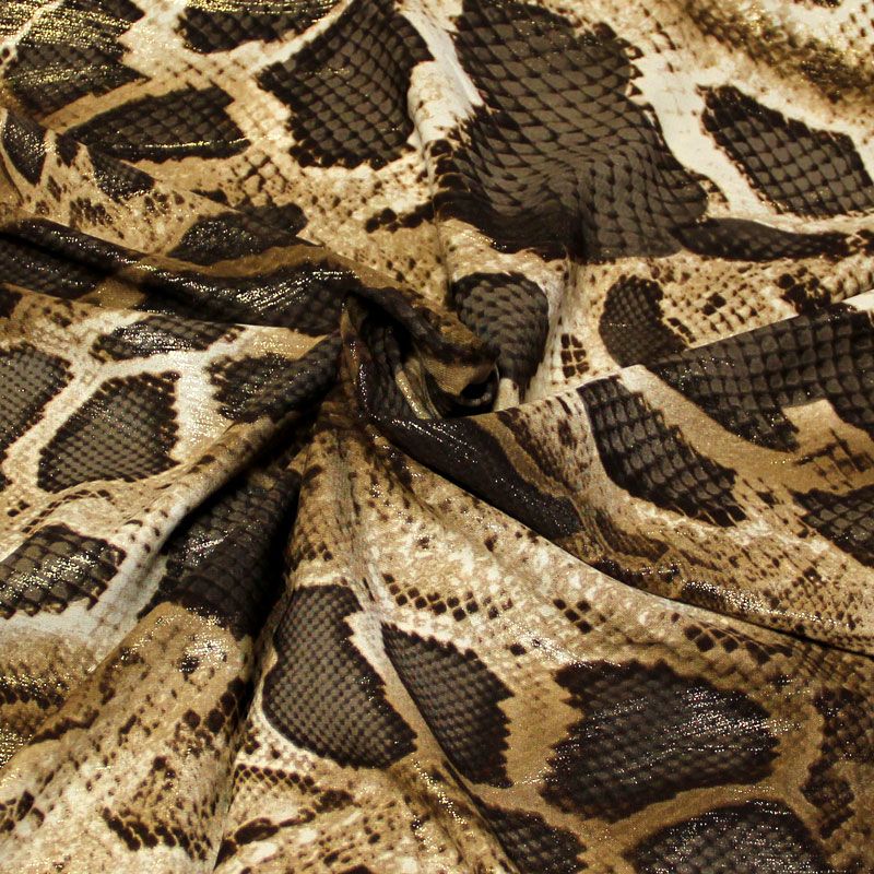 Javanaise imprimée - Python détail coup de pinceau doré