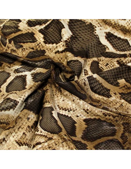 Javanaise imprimée - Python détail coup de pinceau doré