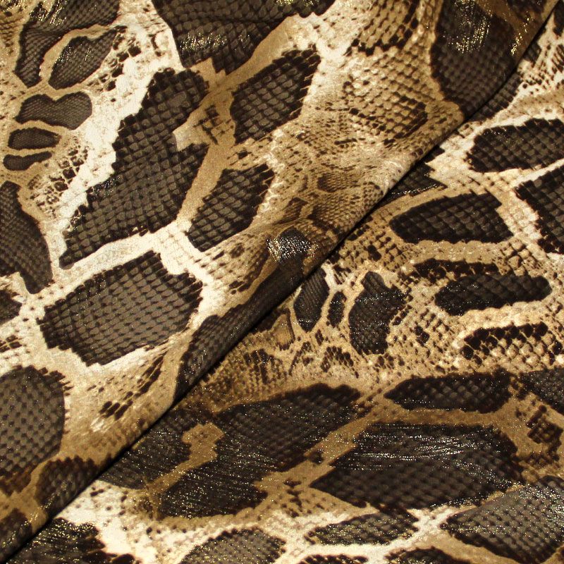 Javanaise imprimée - Python détail coup de pinceau doré
