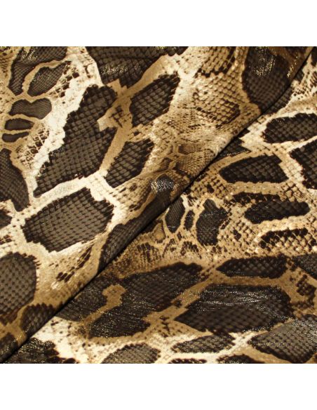 Javanaise imprimée - Python détail coup de pinceau doré
