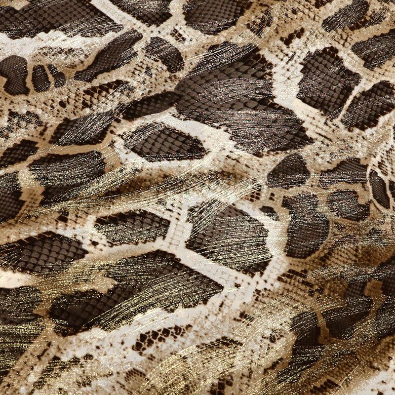 Javanaise imprimée - Python détail coup de pinceau doré
