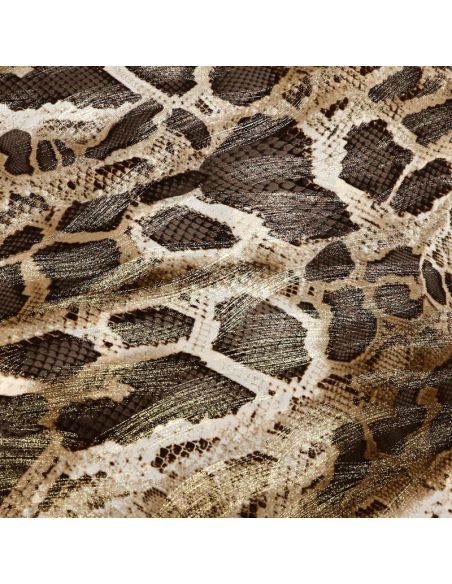 Javanaise imprimée - Python détail coup de pinceau doré