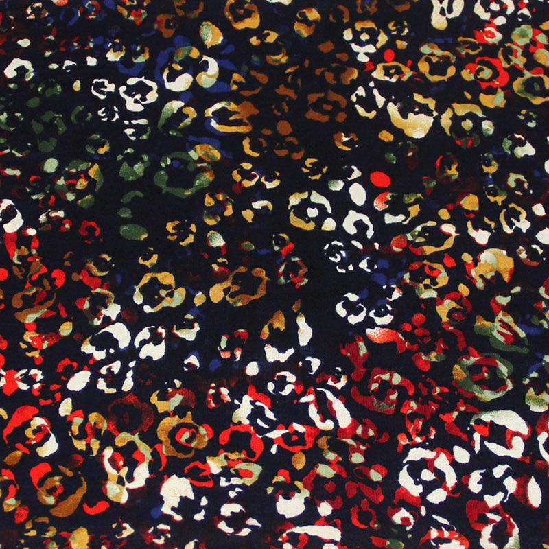 Javanaise imprimée - Tacheté multicolore fond marine