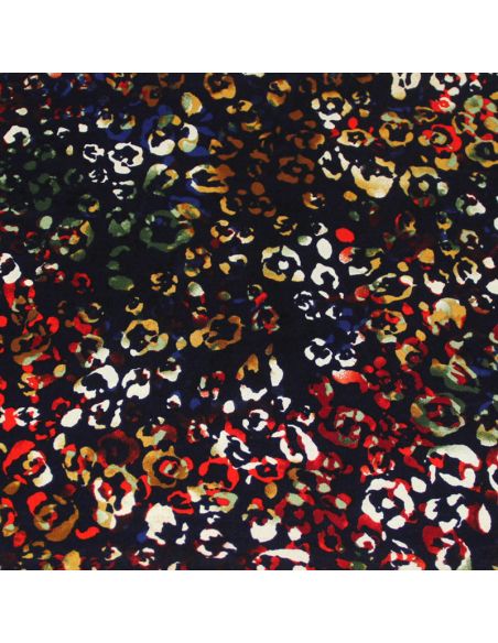 Javanaise imprimée - Tacheté multicolore fond marine