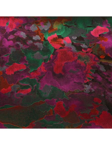 Jacquard - Motif abstrait violet & vert