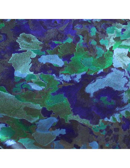 Jacquard - Motif abstrait bleu & vert