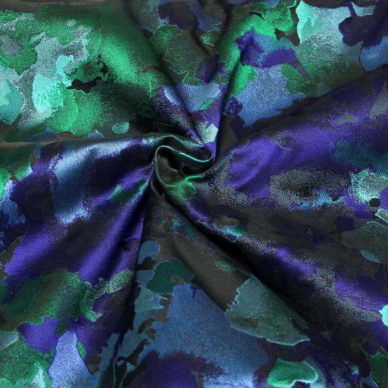 Jacquard - Motif abstrait bleu & vert