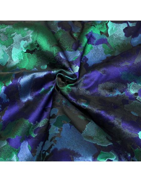Jacquard - Motif abstrait bleu & vert