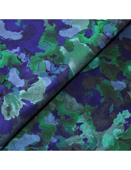 Jacquard - Motif abstrait bleu & vert