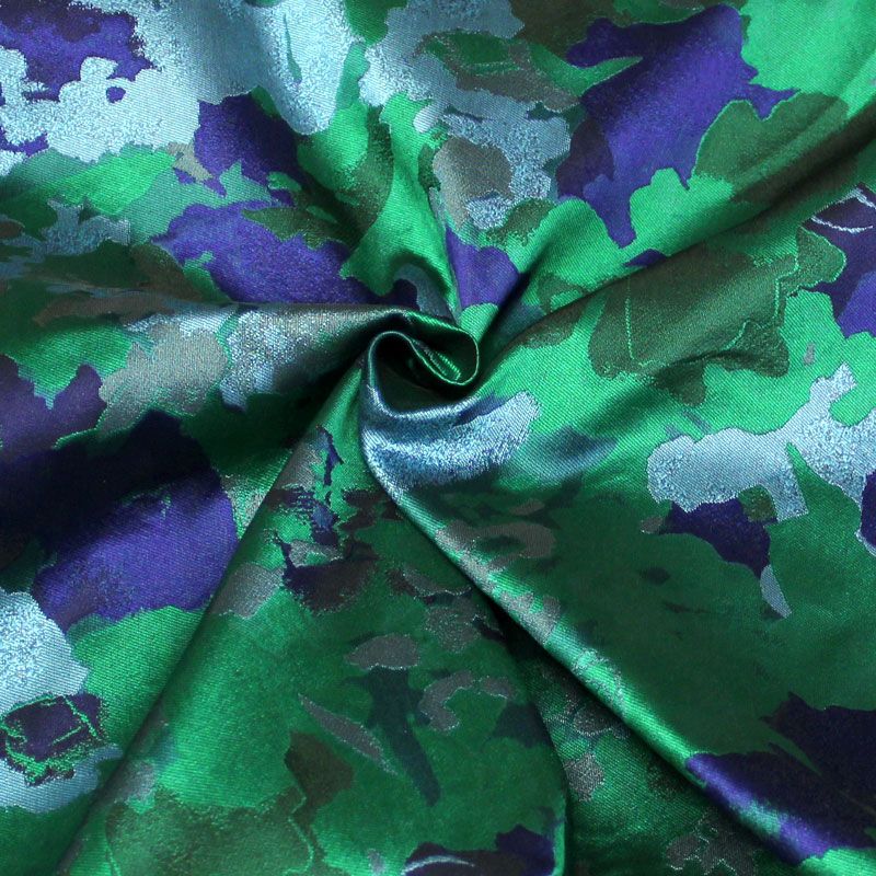 Jacquard - Motif abstrait bleu & vert