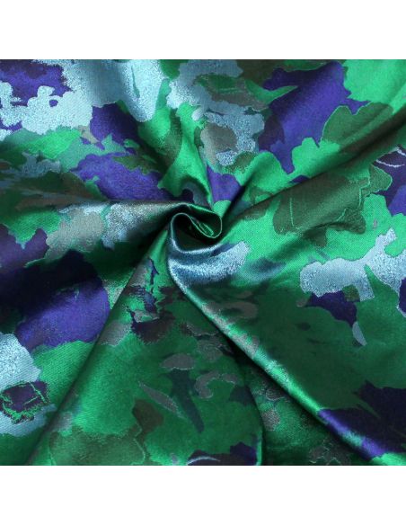 Jacquard - Motif abstrait bleu & vert