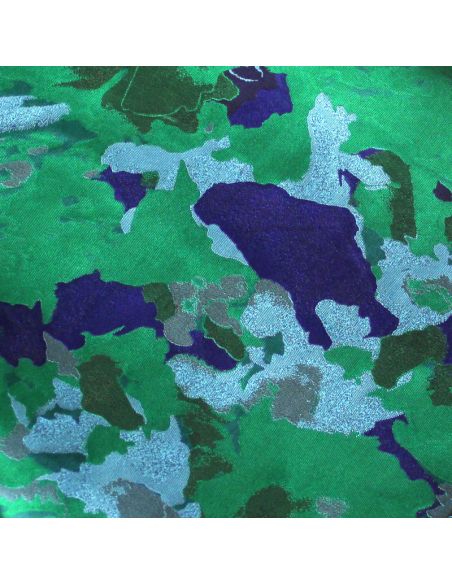 Jacquard - Motif abstrait bleu & vert