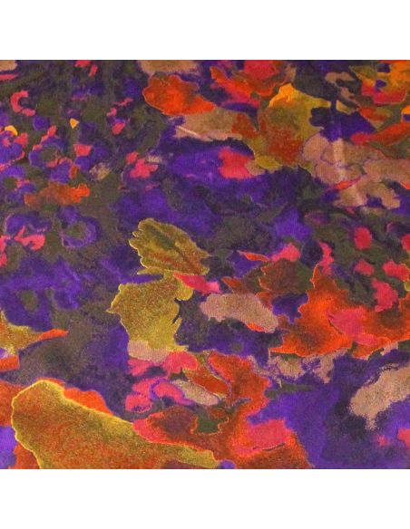 Jacquard - Motif abstrait orange & violet