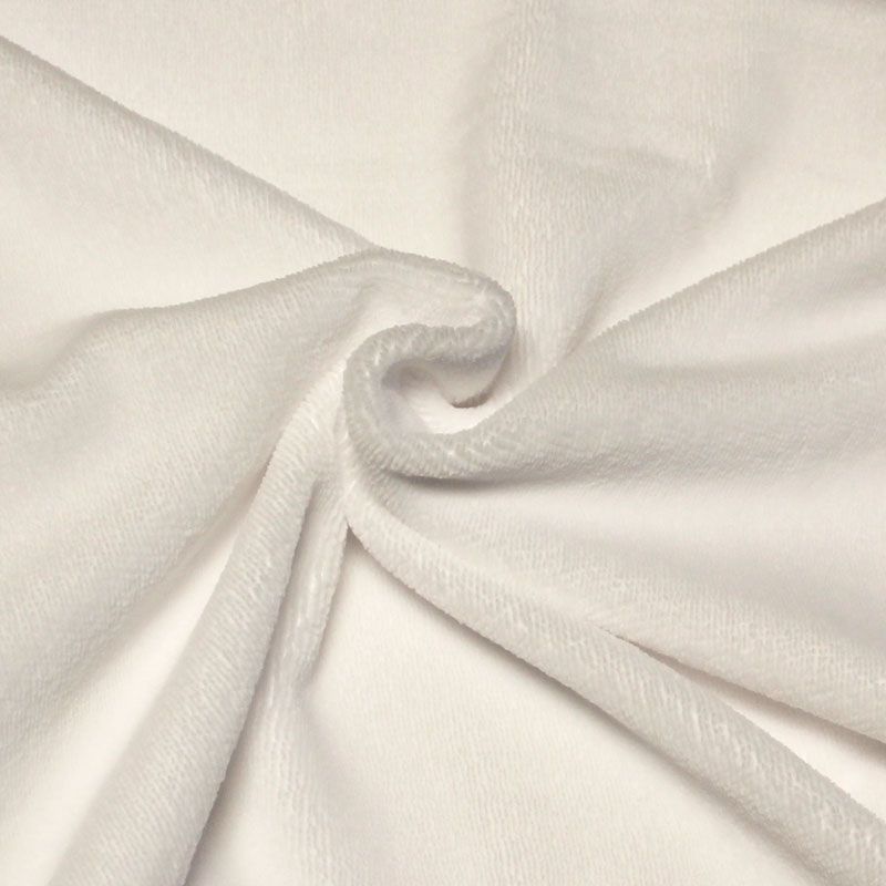 Tissu éponge bambou - Blanc optique