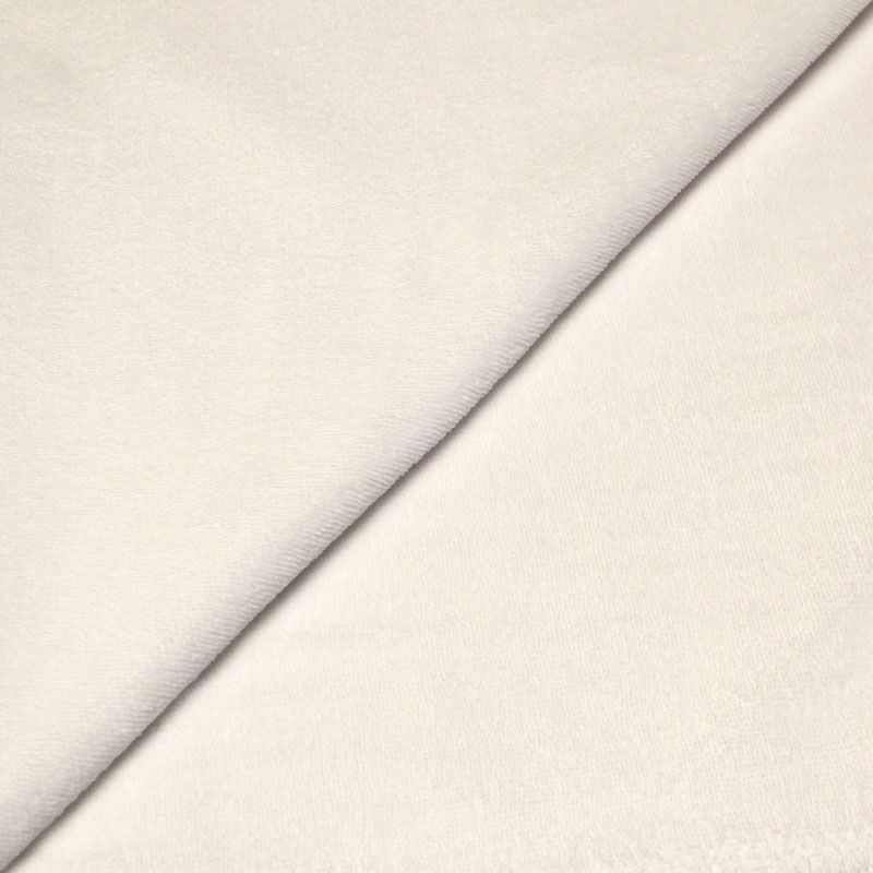 Tissu éponge bambou - Blanc optique