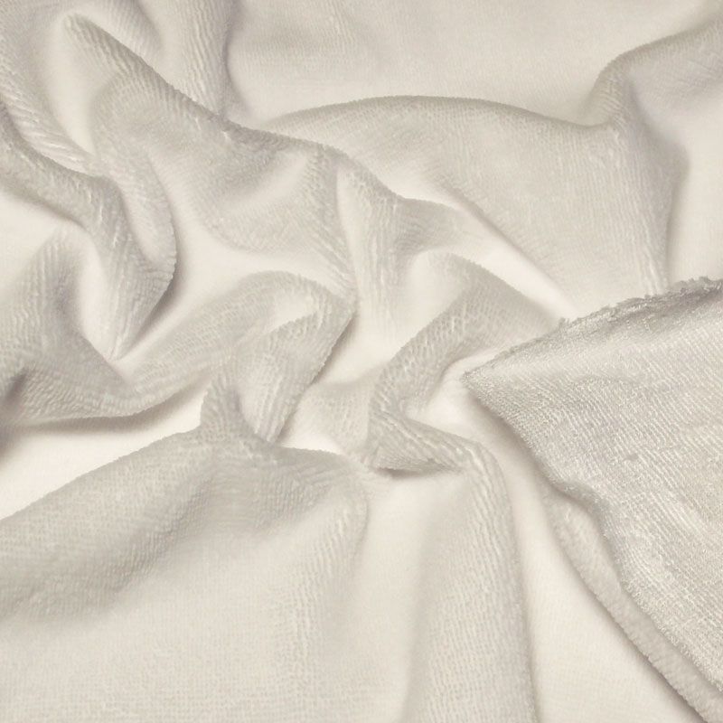 Tissu éponge bambou - Blanc optique