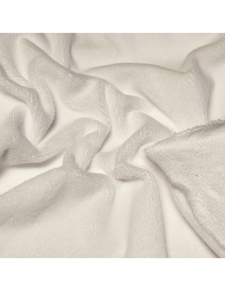 Tissu éponge bambou - Blanc optique