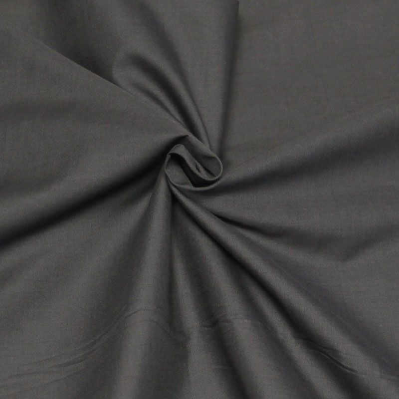 Voile polycoton - Gris souris