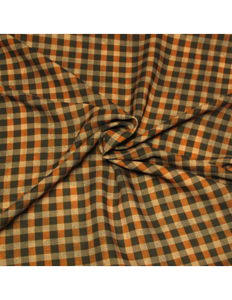 Crêpe - Carré vintage marron & orange