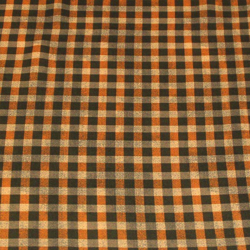 Crêpe - Carré vintage marron & orange