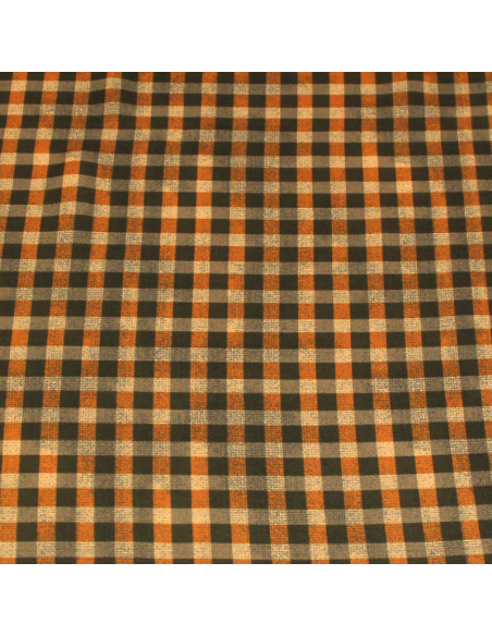 Crêpe - Carré vintage marron & orange