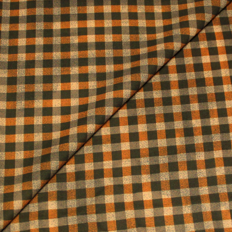 Crêpe - Carré vintage marron & orange
