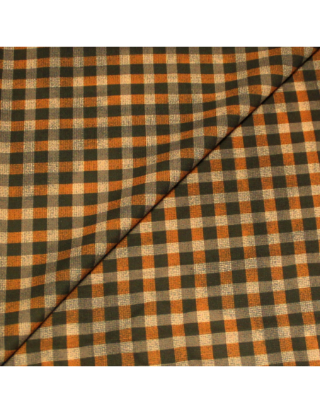 Crêpe - Carré vintage marron & orange