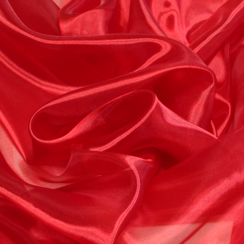 Organza cristal - Rouge carmin