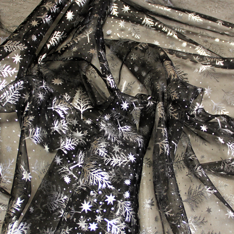 Organza - Sapin argent fond noir