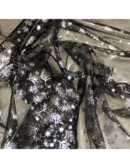 Organza - Sapin argent fond noir