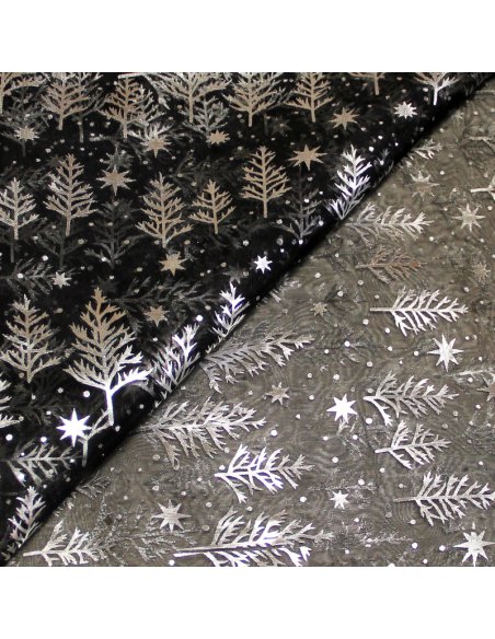 Organza - Sapin argent fond noir