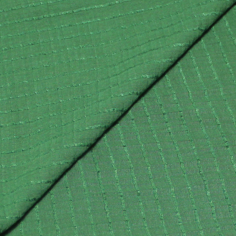 Crêpon piqué rayé - Vert
