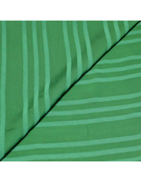 Crêpe rayure satin mat - Vert