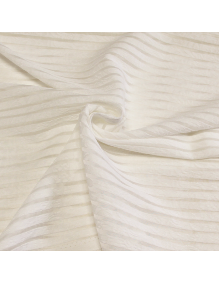 Organza rayé bubble - Blanc cassé