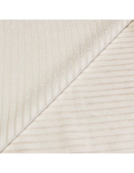 Organza rayé bubble - Blanc cassé