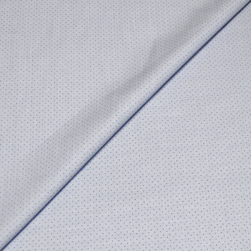 Tissus pour chemise 100% coton peigné - Tête d'épingle bleu fond ciel