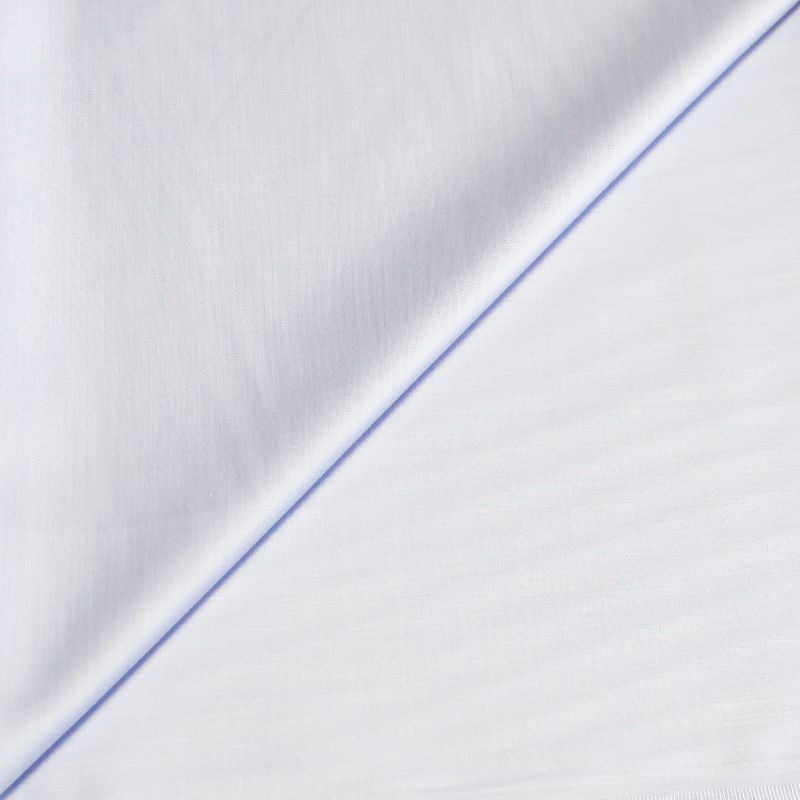 Tissu chemise 100% coton peigné - Bleu clair