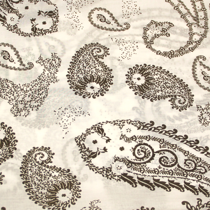 Batiste 100% coton - Cachemire kaki