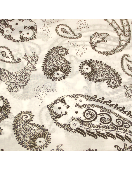 Batiste 100% coton - Cachemire kaki