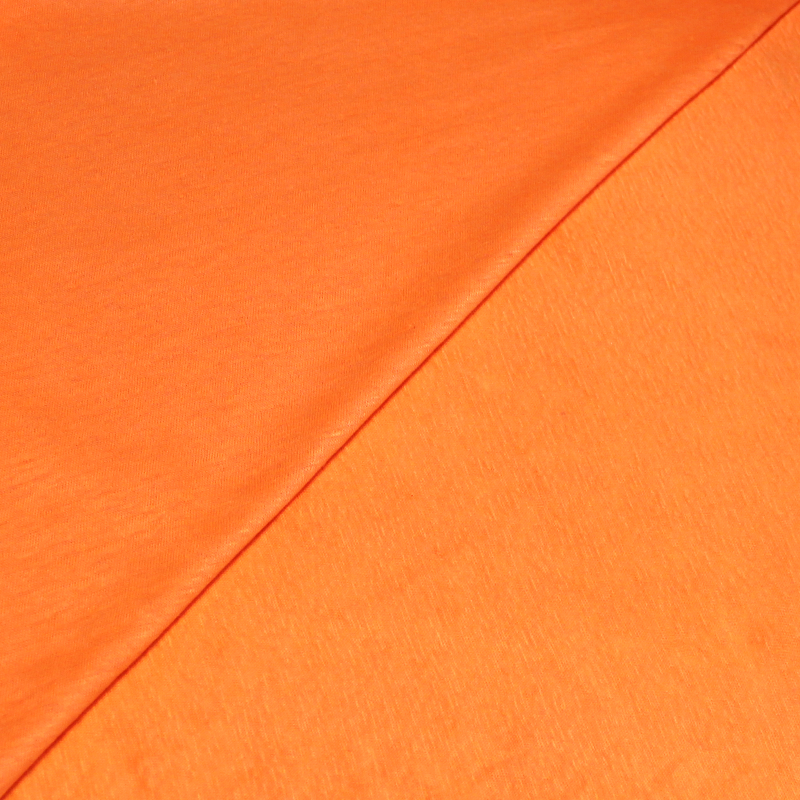 Jersey 100% lin - Orange clair