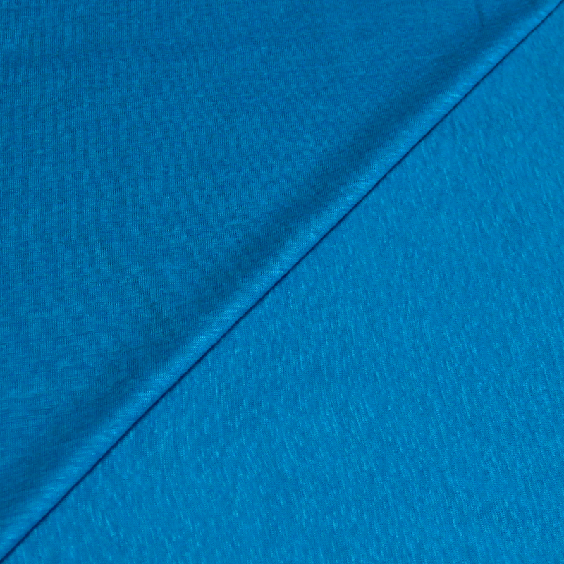 Jersey 100% lin - Turquoise