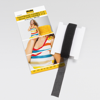 Support droit fil extensible Vlieseline - Noir