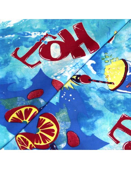 Étoffe 100% viscose - Blue beach