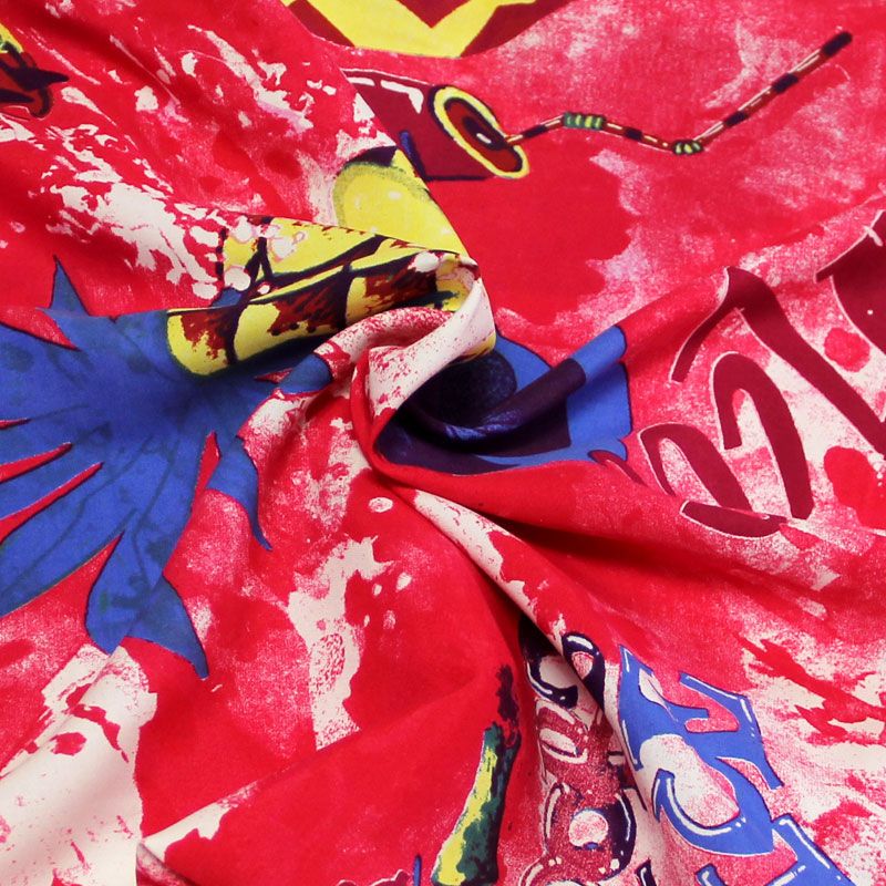 Étoffe 100% viscose - Pink beach